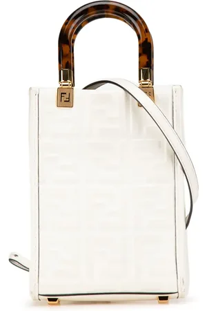 Fendi Borsa shopper Sunshine mini in pelle con motivo Zucca goffrato 2010-2024