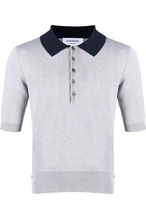 Thom Browne Polo con colletto a contrasto