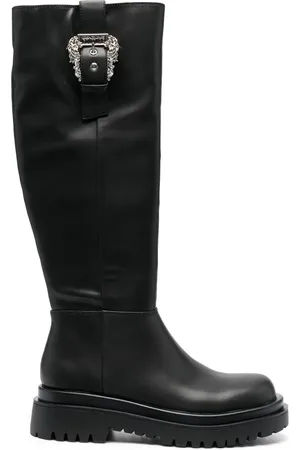 VERSACE Stivali con fibbia barocca