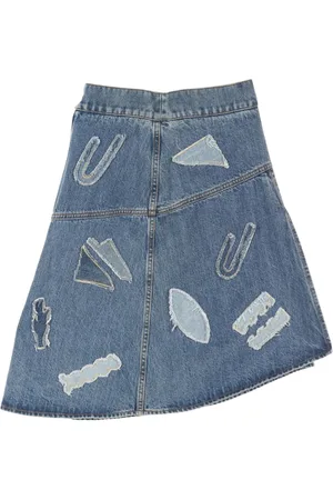 CHANEL Gonna denim con design patchwork 1986-1988