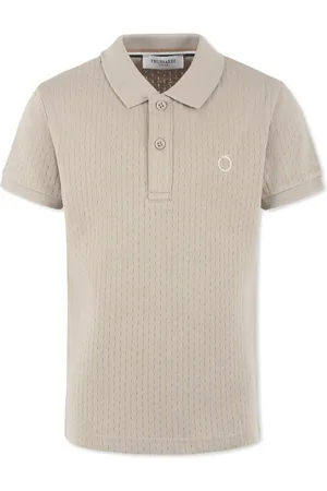 Trussardi Polo in cotone con ricamo logo