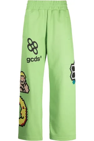 GCDS Pantaloni sportivi Plush con stampa