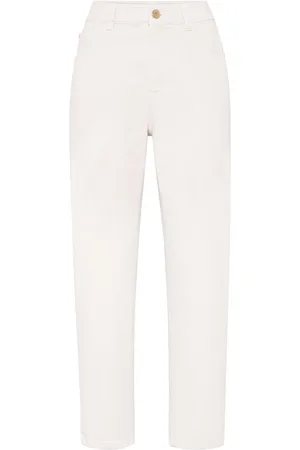 Brunello Cucinelli Jeans dritti a vita alta
