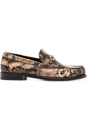 VERSACE Mocassini con effetto serpente