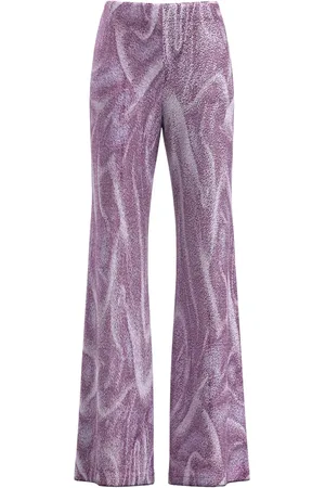 MACCAPANI Pantaloni in lurex con effetto jacquard