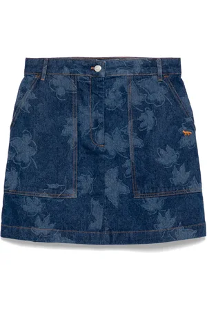 Maison Kitsuné Minigonna con stampa laser Falling Leaves