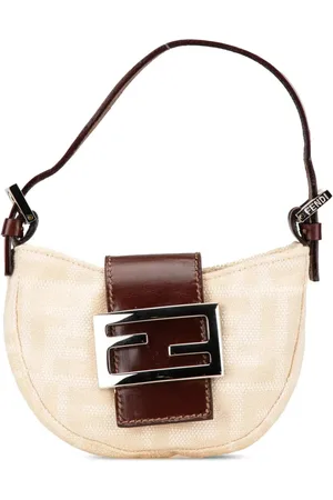 Fendi Borsa a mano Croissant mini in tela con motivo Zucca 2000-2010