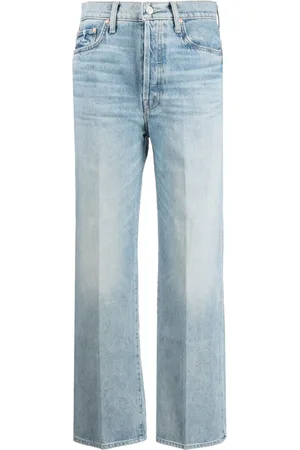 Mother Jeans crop con applicazione