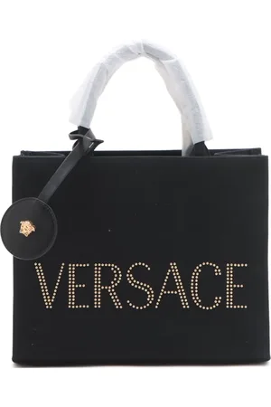 VERSACE Borsa tote two-way in tela con logo 2020-2024