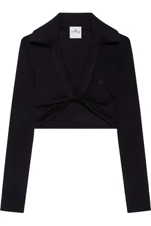 Courrèges Maglione crop con dettaglio attorcigliato