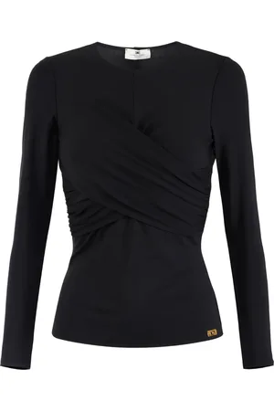 Elisabetta Franchi Top drappeggiato in crêpe