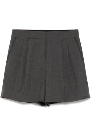 Michael Kors Shorts plissettati con orlo a taglio vivo