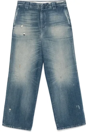 Golden Goose Jeans dritti con effetto vissuto