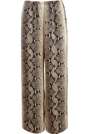 Khaite Pantaloni crop Mindy con stampa