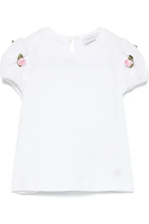 MONNALISA T-shirt con applicazione a fiori