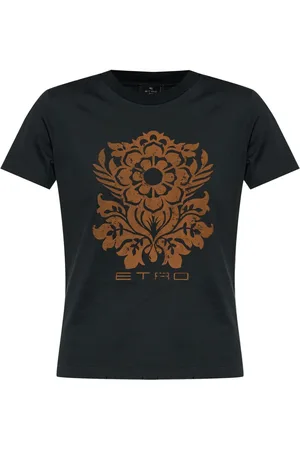 Etro T-shirt in cotone con stampa a fiori