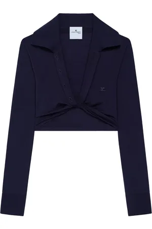 Courrèges Maglione crop con dettaglio attorcigliato
