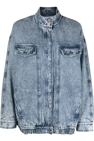 Gestuz Giacca denim con effetto schiarito