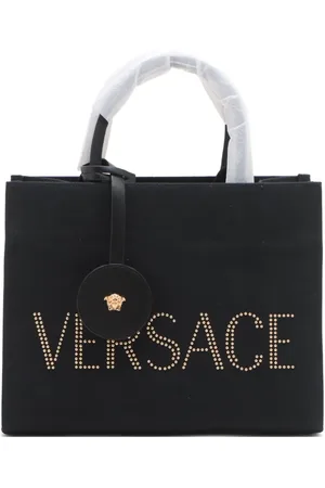 VERSACE Borsa tote two-way in tela con logo 2020-2024