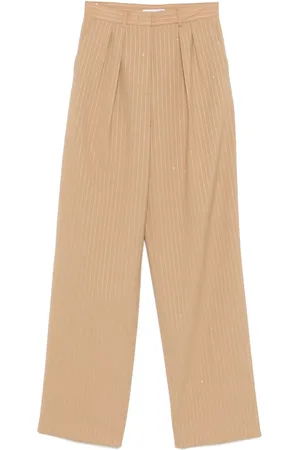 Manuel Ritz Pantaloni gessati con paillettes
