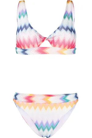 Missoni Bikini a triangolo con motivo a zigzag