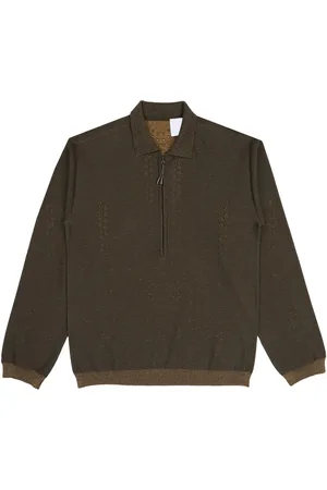 ROA Maglione modello polo in lana merino