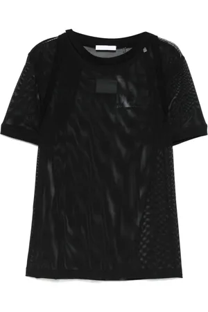 Helmut Lang T-shirt in rete con applicazione logo