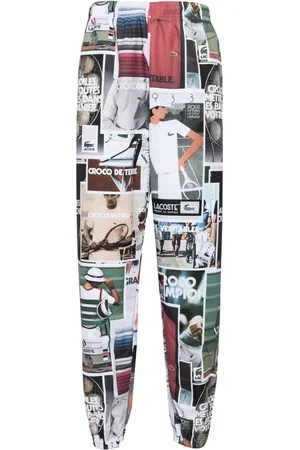 Lacoste Pantaloni sportivi dritti con stampa