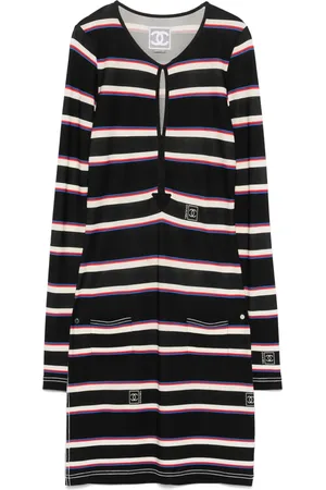 CHANEL Abito midi a righe