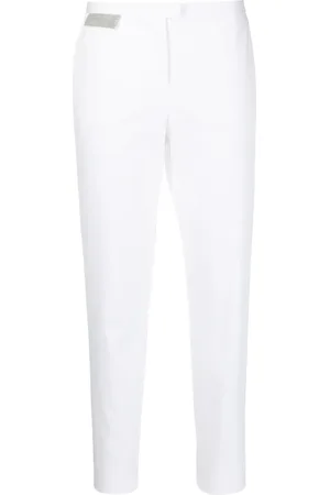 Fabiana Filippi Pantaloni crop con applicazione