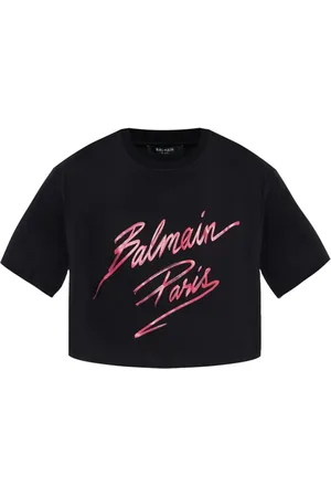 Balmain T-shirt con logo floccato