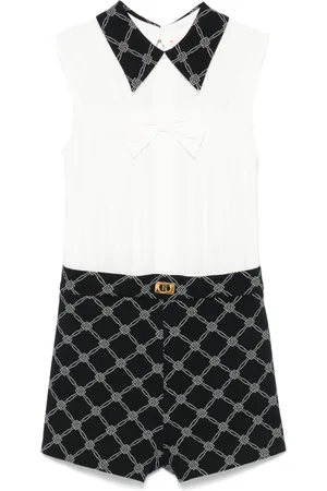 Elisabetta Franchi Tuta corta con logo jacquard