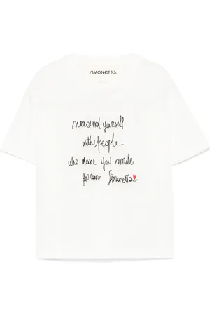 Simonetta T-shirt con logo ricamato