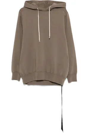 Rick Owens Felpa in cotone con cappuccio