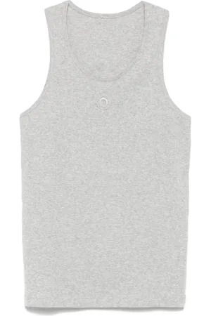 Marine Serre Top con ricamo Crescent Moon