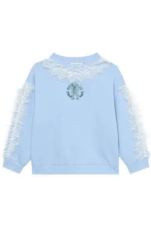 Roberto Cavalli Felpa con dettagli in pizzo