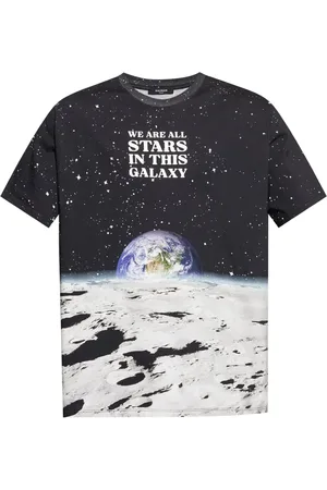 Balmain T-shirt con stampa galassia