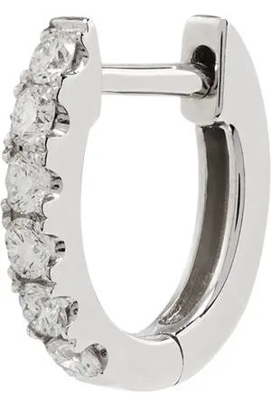 Roxanne First Orecchino a cerchio in oro bianco 14kt e diamanti