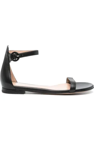Gianvito Rossi Sandali in pelle con suola piatta
