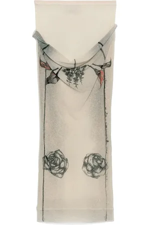 Jean Paul Gaultier Gonna midi con stampa Tattoo