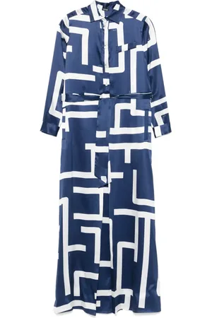 Kiton Abito lungo con stampa geometrica