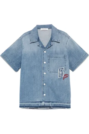 Golden Goose Camicia denim con ricamo