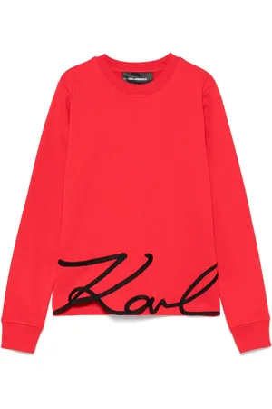 Karl Lagerfeld Felpa con logo ricamato