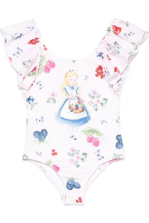 MONNALISA X Disney Costume da bagno con stampa Alice