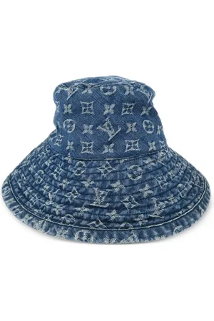LOUIS VUITTON Cappello bucket denim con monogramma 1990-2000