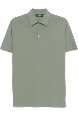 ZANONE Polo in cotone con ricamo logo