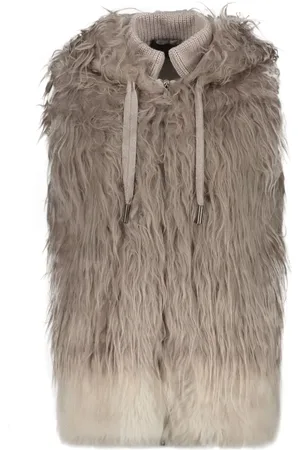 LORENA ANTONIAZZI Gilet in pelliccia di alpaca