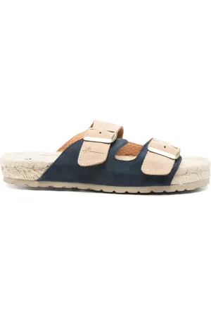MANEBI Sandali slides in pelle scamosciata
