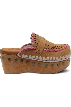 Mou Clogs con ricamo 65mm