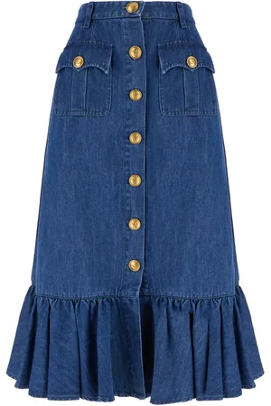 VALENTINO GARAVANI Gonna midi denim svasata